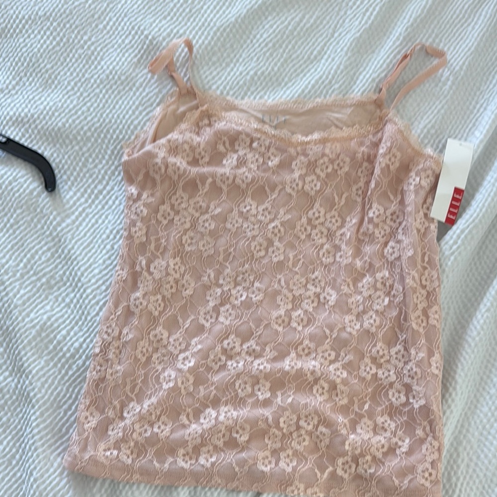 Elle lace tank top with adjustable straps